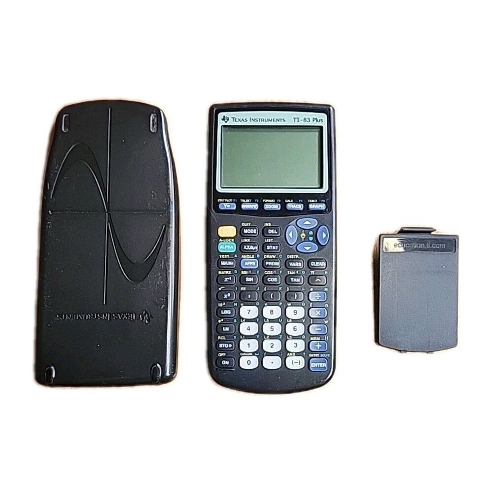 Texas Instruments TI-83 Plus Graphing Calculator with Cover - Tested and Works